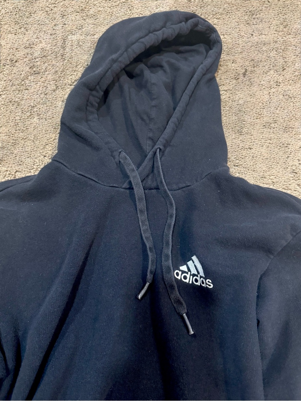 Adidas Hoodie Youth XL Black Pullover Sweatshirt Fits Adult Small - Picture 7 of 11